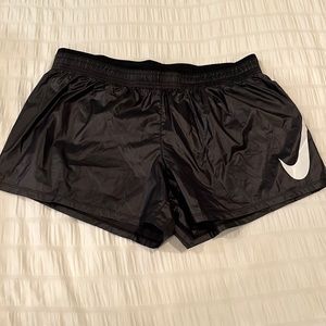 Nike Tempo Running Shorts | Black with White Swoosh | Size Large | NWOT |